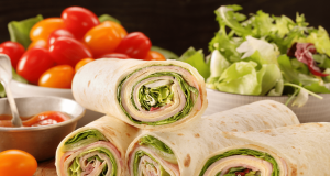 Tortilla with ham, emmental and mustard dressing – simple and highly addictive!