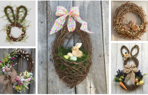 No plastic and polystyrene! Make this beautiful spring decoration with a natural base