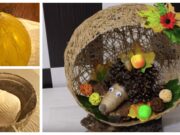 You will need an inflatable balloon, cotton wool and glue: Beautiful decorations