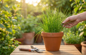 Chive Leaves Turning Yellow, Thinning Out and Not Regrowing After Cutting? The Most Common Mistakes That Weaken Them Unnecessarily Healthy chives on a kitchen windowsill.