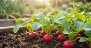 Radishes too spicy, cracked or bolting? The problem is often watering, heat and late harvest Healthy radishes growing in the garden