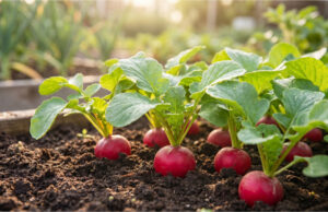Radishes too spicy, cracked or bolting? The problem is often watering, heat and late harvest Healthy radishes growing in the garden