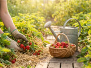 How to Keep Strawberries from Rotting and Make Them Sweet as Honey: 4 Rules for Proper Mulching and Watering in May and June Strawberries in the garden with airy mulch for healthy and sweet fruits
