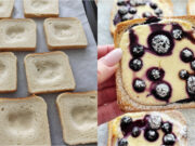 Lightning-Fast Blueberry Cheesecake Toasts from the Airfryer or Oven Lightning-fast blueberry cheesecake toasts from the airfryer or oven