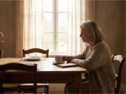 I Found a Partner After My Husband’s Death. My Children Couldn’t Forgive Me Marie sits alone at the table, remembering her husband.