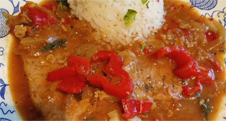 Honest Gypsy Pork Roast with Tomatoes, Garlic, and Peppers