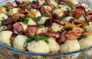 Hearty Potato Balls with Sauerkraut, Bacon, and Smoked Meat