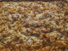 Traditional Layered Koložvár Cabbage with Minced Meat and Cream Traditional layered Koložvár cabbage with minced meat and cream