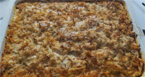 Traditional Layered Koložvár Cabbage with Minced Meat and Cream Traditional layered Koložvár cabbage with minced meat and cream