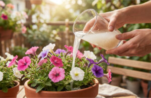 The Neighbor’s Secret: What to Add to Watering for Geraniums and Petunias to Make Them Bloom Like Crazy Until Autumn Using rice water as watering for petunias