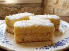 Extra Moist Coconut Cake: Recipe for a Delicate Dessert with Egg Yolk Cream, Milk Soak, and Coconut Luxurious coconut cake with vanilla cream – incredibly moist dessert