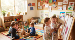 A Kindergarten Mom Started Criticizing Other Kids’ Clothes in the WhatsApp Group. She Called Our Son a Poor Kid in Old Clothes Children playing and creating in kindergarten.