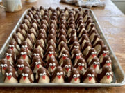 Coconut Penguins: Playful No-Bake Cookies from Beehive Molds Coconut penguins—no-bake Christmas cookies decorated with chocolate and marzipan