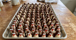 Coconut Penguins: Playful No-Bake Cookies from Beehive Molds Coconut penguins—no-bake Christmas cookies decorated with chocolate and marzipan