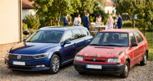 At a Family Celebration, My Brother-in-Law Criticized My Newly Bought Car—Even Though He Arrived in a Rusty Wreck Contrast between a new car and an old wreck.