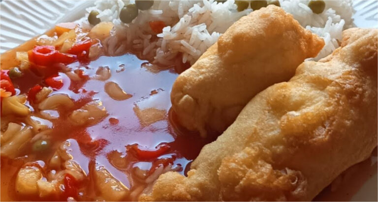 Crispy Chicken Breasts in Homemade Sweet and Sour Sauce Like from a Bistro
