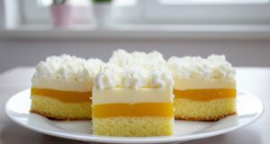 Orange Madness Sheet Cake: Refreshing Triple-Layer Dessert with Fluffy Sponge Orange slices with Fanta, milk cream, and whipped cream