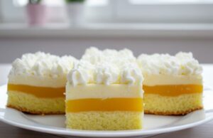 Orange Madness Sheet Cake: Refreshing Triple-Layer Dessert with Fluffy Sponge Orange slices with Fanta, milk cream, and whipped cream