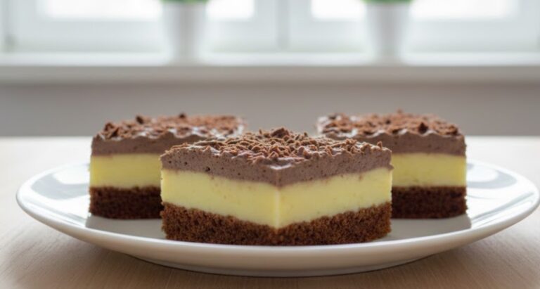 Slices with Egg Liqueur, Authentic Parisian Whipped Cream, and Cocoa Sponge