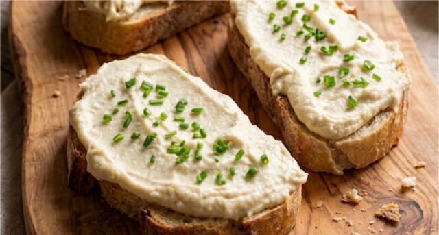 fried-egg-spread-cream-cheese-mustard-824 Fried egg spread with cream cheese and a touch of mustard, ready in minutes