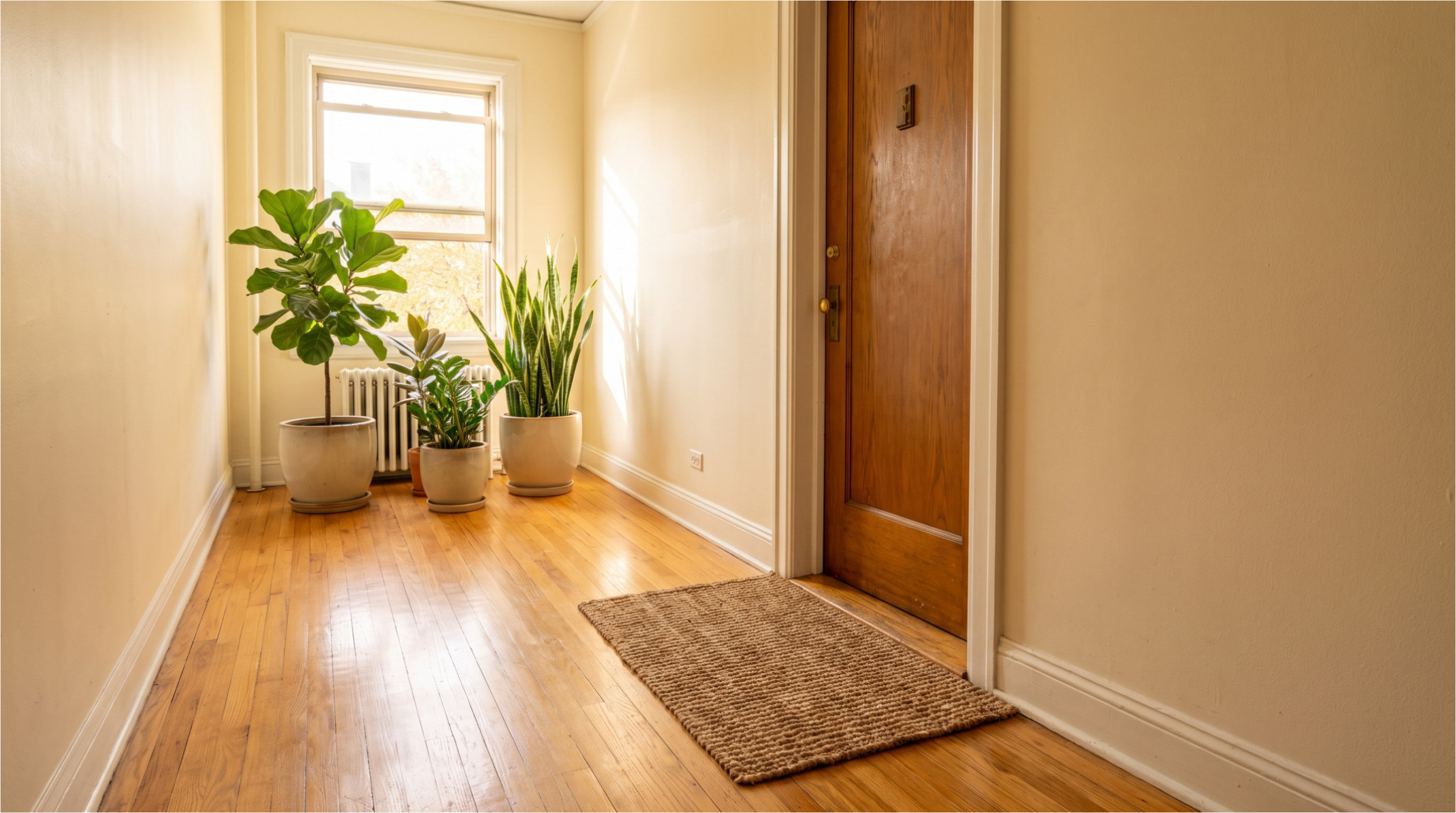 Well-kept and clean space in an apartment building.