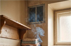 The Neighbor Below Started Smoking in the Bathroom Vent. The Stench of Cheap Cigarettes Was Filling Our Bathroom Inconsiderate neighbor smoking in the bathroom.