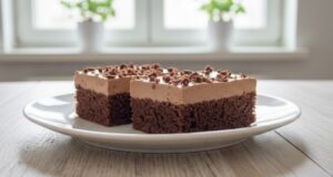 Moist Kefir Quick Cake with Unique Chocolate-Sour Cream Glaze Kefir cake with chocolate glaze: Quick, moist, and irresistible dessert