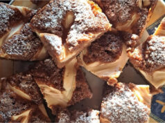 Layered Cocoa Sheet Cake with Quark: Moist Dessert with an Impressive Lattice Without Complicated Decoration Layered cocoa sheet cake with quark lattice