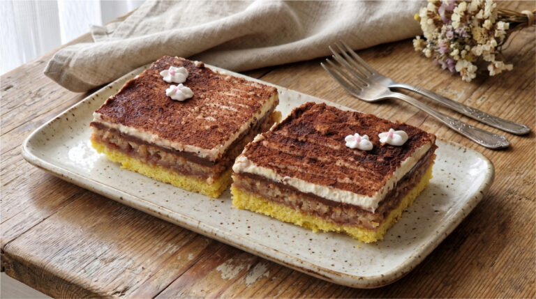 Legionnaire Slices with Jam: Traditional Nut Dessert on One Large Baking Tray