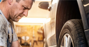 At the Tire Shop, They Stripped the Thread on My Wheel Bolt and Blamed My Old Car Mechanic using a pneumatic wrench on a car wheel.