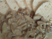 Mushroom Sauce from Porcini with Cream and Homemade Yeast Dumplings: A Traditional Gem of Czech Cuisine Mushroom sauce from porcini with cream and homemade yeast dumplings: a traditional gem of Czech cuisine
