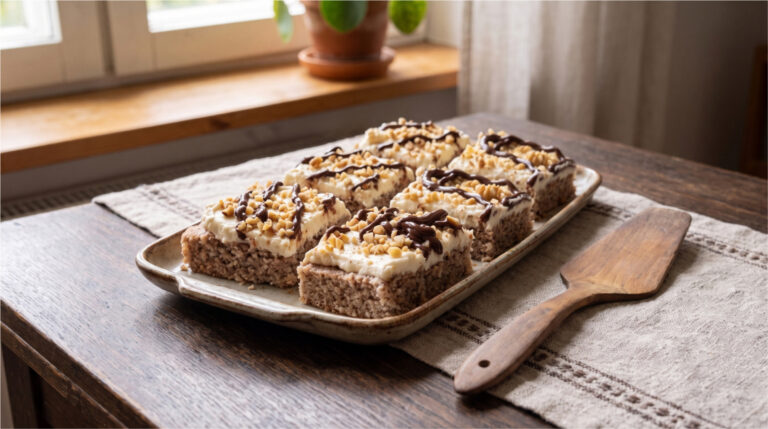 Nut Slices with Delicate Cream: Moist Dessert for a Weekend Coffee Gathering