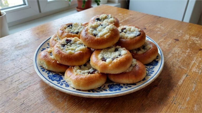 Homemade Oil Pastries with Quark and Plum Jam: Sweet Treats Without Waiting for Rising