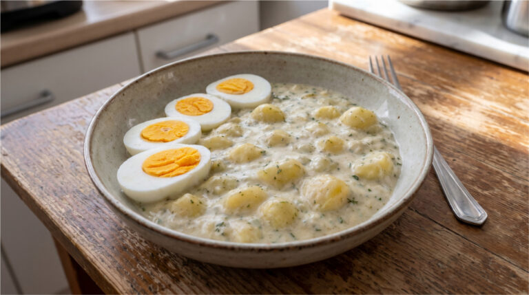 Old Bohemian Zablafuňky: Hearty Potatoes with Cream and a Balanced Sweet and Sour Flavor