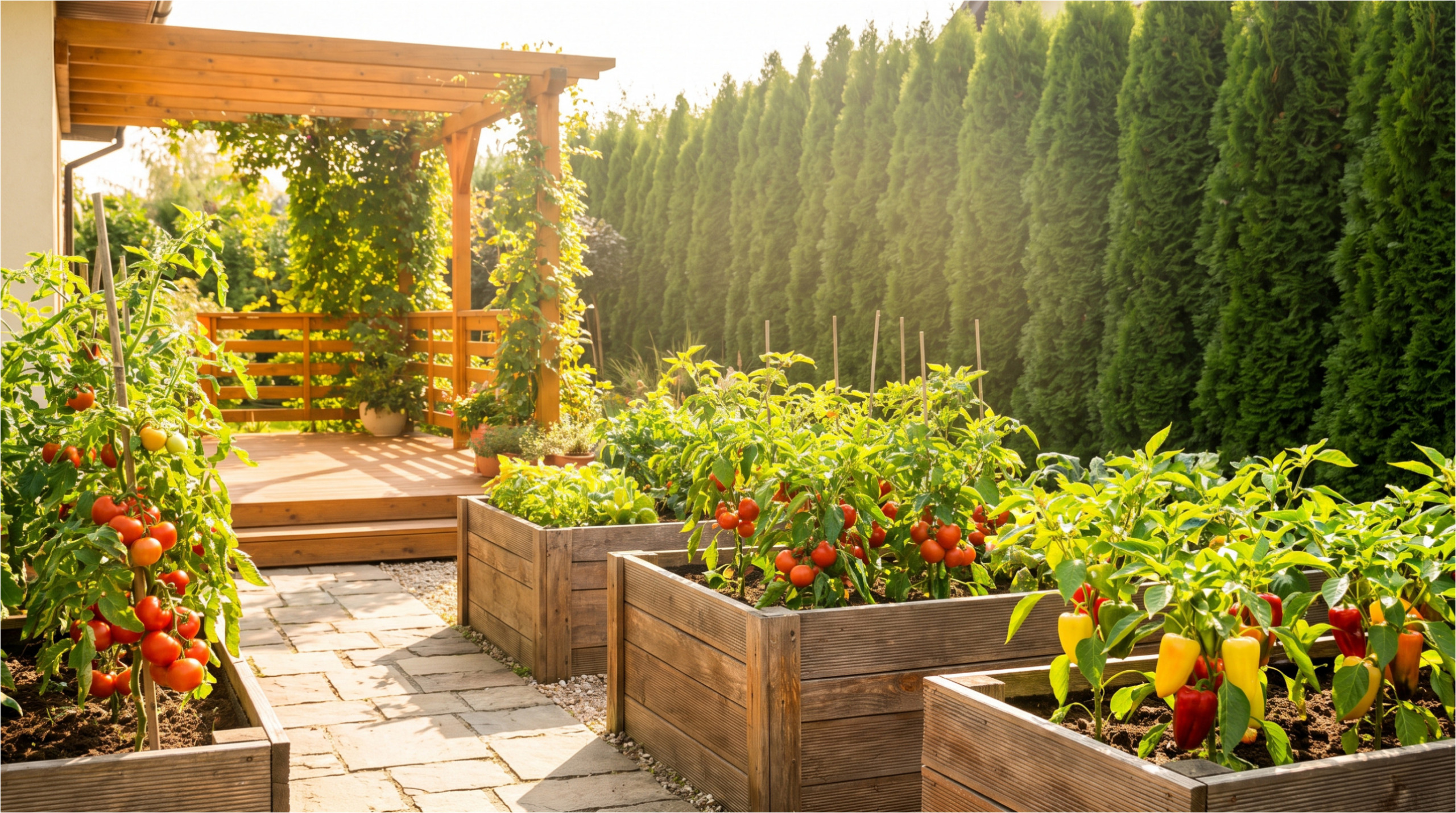 Our garden full of sun and bounty.