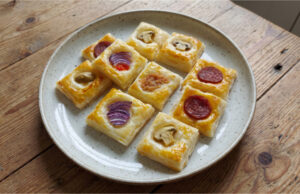 Puff Pastry Bites: Quick Party Snacks with Filling of Your Choice Puff pastry bites with various fillings
