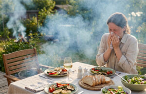 A Neighbor in the Garden Colony Burns Grass Every Evening, Just When Everyone Wants to Relax Outside Smoke from burning grass ruins dinner.