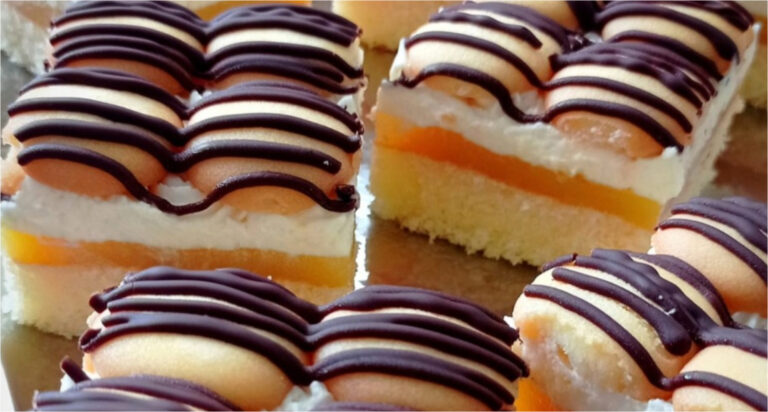 Viennese Dessert with Mascarpone: Refreshing Orange Layers and Chocolate Glaze