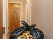 A Neighbor Started Leaving Garbage Bags Behind His Door in the Hallway. He Said They Smelled at Home Well-kept and clean space in an apartment building.