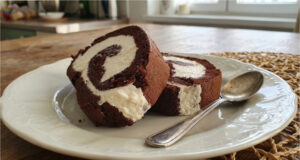 Whipped Cream Cocoa Roll Without Flour: Light Dessert with Lemon Cream Whipped cream cocoa roll without flour – light dessert with lemon cream