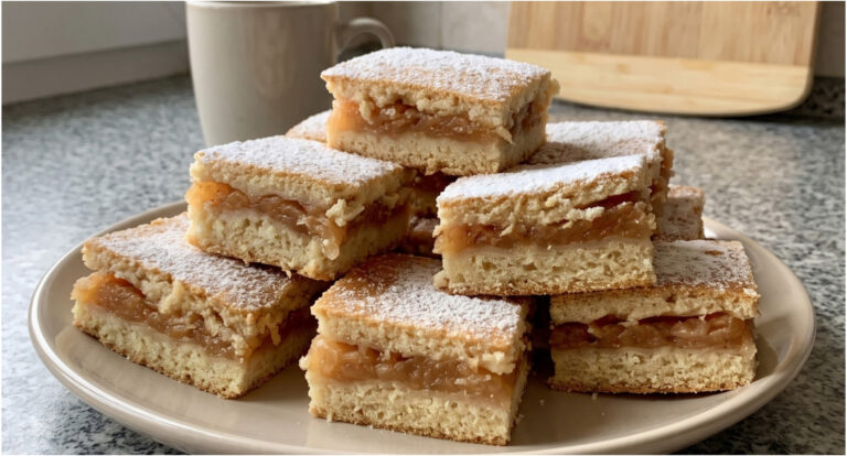 Apple Slices with Cinnamon: Simple Layered Dough with Moist Fruit Filling