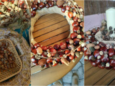 Collect Chestnuts and Pine Cones: How to Make a Beautiful Autumn Candle Holder Autumn candle holder made from chestnuts and pine cones