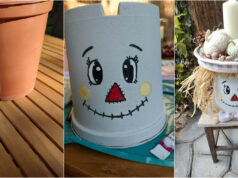 Autumn Crafting on a Budget: How to Turn an Ordinary Flowerpot into a Unique Scarecrow Painting the flowerpot for a scarecrow craft