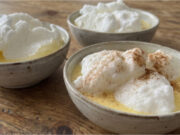 Bird’s Milk: Fluffy Snow Clouds with Delicate Vanilla Cream Bird's milk – traditional dessert with fluffy snow clouds and vanilla cream