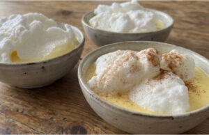 Bird’s Milk: Fluffy Snow Clouds with Delicate Vanilla Cream Bird's milk – traditional dessert with fluffy snow clouds and vanilla cream