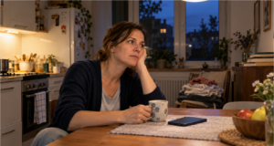 You’re Busy All Day, But In the Evening You Feel Like You Got Nothing Done Woman sitting tired in the evening, feeling like she accomplished nothing