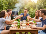 Out of Thirty Invited Friends, Only One Showed Up. My Own Party Taught Me I Have No One in Adulthood Celebration with friends in the garden.