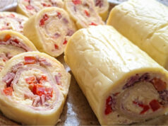 Cheese Roll with Egg Spread: A Luxurious Cold Appetizer Cheese roll with egg spread – impressive cold appetizer made from 12 slices