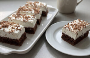 Cocoa Slices with Whipped Cream and Sour Cream: Moist Cake with a Delicate Cream Cocoa slices with whipped cream and sour cream – an easy cake that will delight everyone