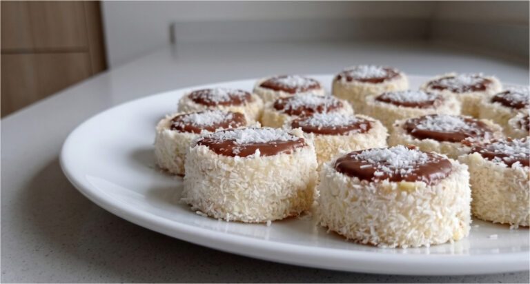 Coconut Lard Pastries: Delicate Layered Cookies with Cream and Chocolate